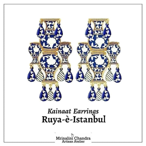 Marigold Enamel Dangling Elegant Leaf Earring
