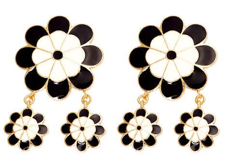 Marigold Enamel Dangling Elegant Leaf Earring