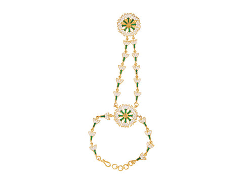Marigold Enamel Dangling Elegant Leaf Earring