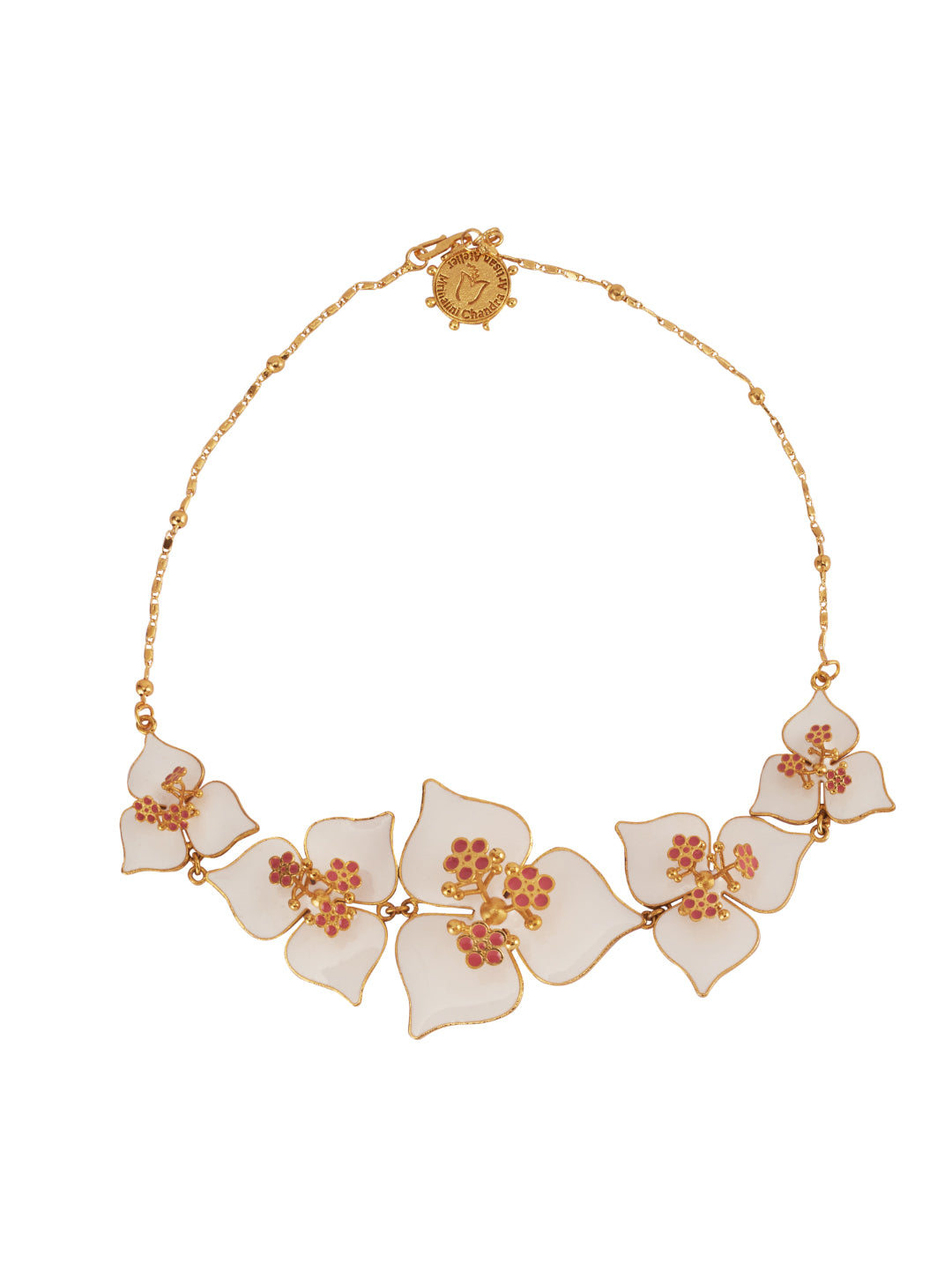 WHITE BOUGAINVILLEA NECKLACE