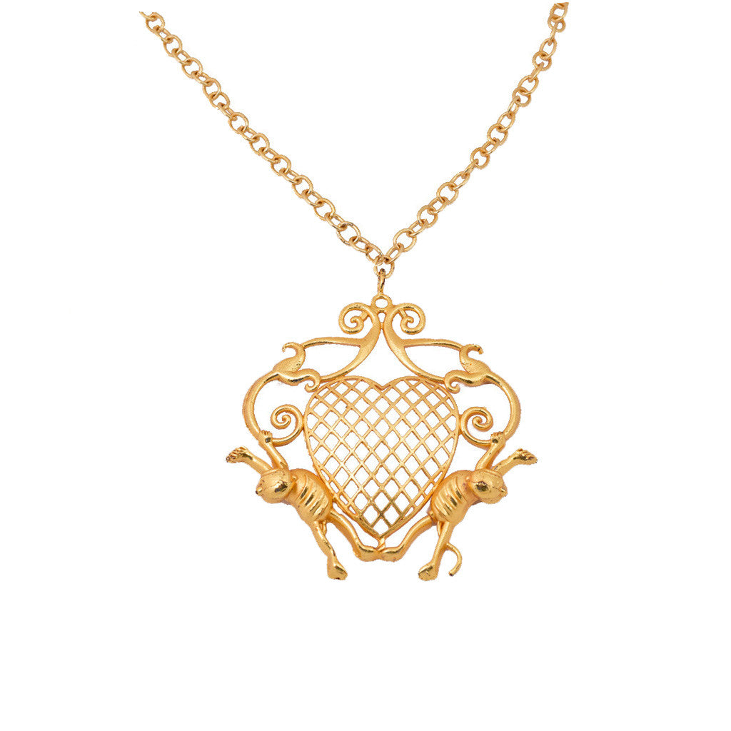 Shakuntala Playful Monkey Pendant Necklace