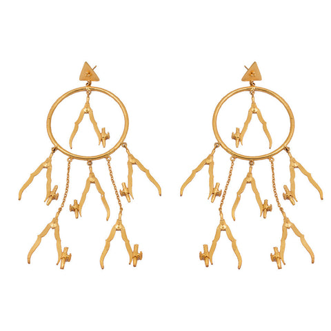 Mathematics Number 4 double Earring