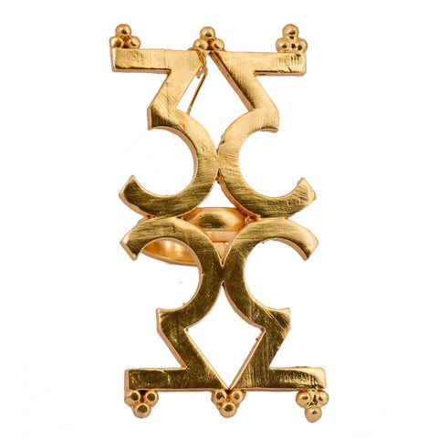 Phiroza Enamel Pearl Fish Ring