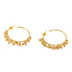 Gold Plated Ghungroo Earrings - mrinalinichandra - 4