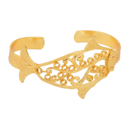 Gold Plated Butterfly Bangle