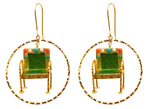 Gold Plated Ghungroo Earrings