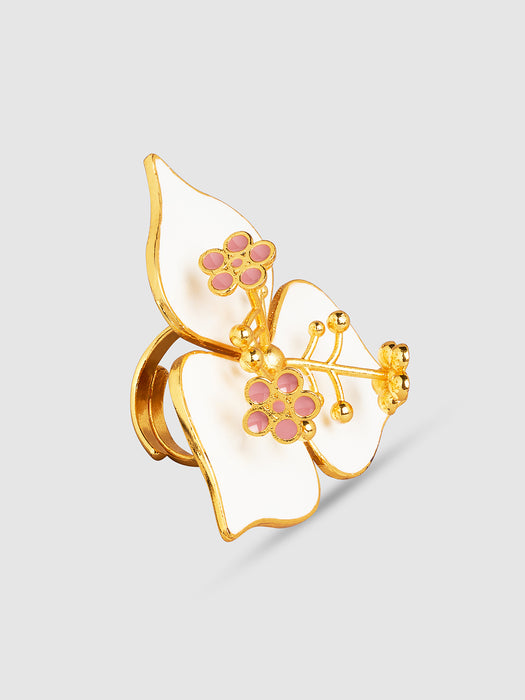 WHITE BOUGAINVILLEA RING LARGE