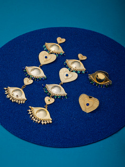 Cocktail No Nazar & Foolish Heart Long Earring