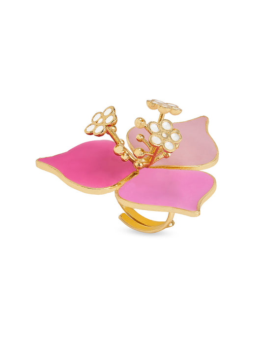 Blush & Peone Pink Bougainvillea Ring Large