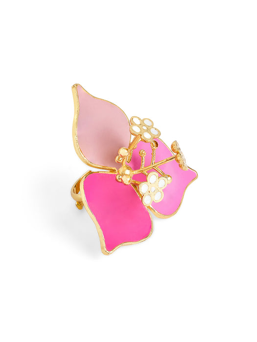 Blush & Peone Pink Bougainvillea Ring Large