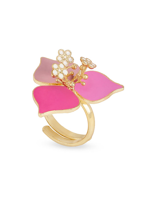 Blush & Peone Pink Bougainvillea Ring Small
