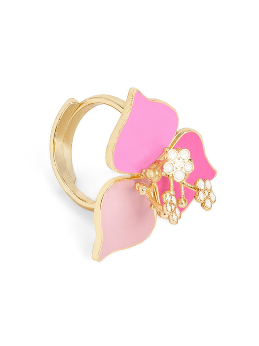 Blush & Peone Pink Bougainvillea Ring Small