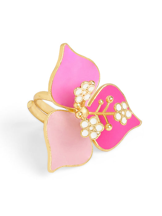 Blush & Peone Pink Bougainvillea Ring Medium