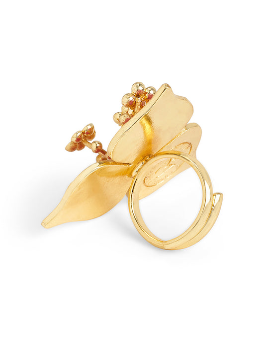 Blush & Peone Pink Bougainvillea Ring Medium