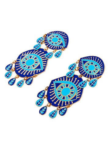 Evil Eye Enamel Earrings
