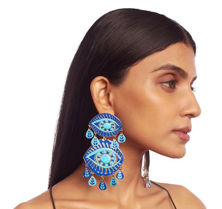 Evil Eye Enamel Earrings