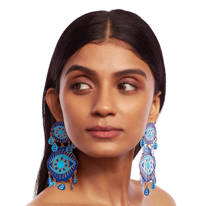 Evil Eye Enamel Earrings