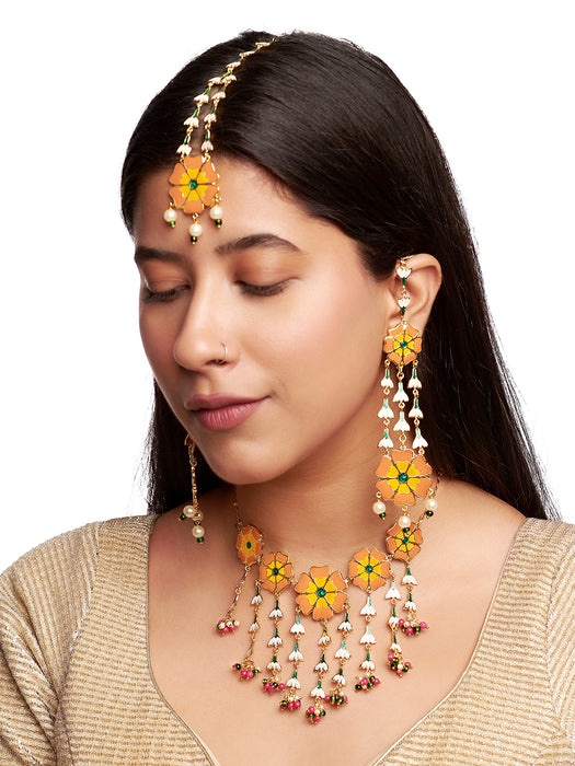 Marigold Jasmine Enamel Earrings