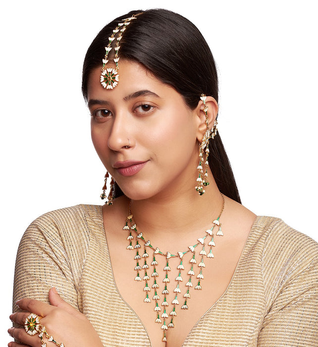 Jasmine Enamel Necklace