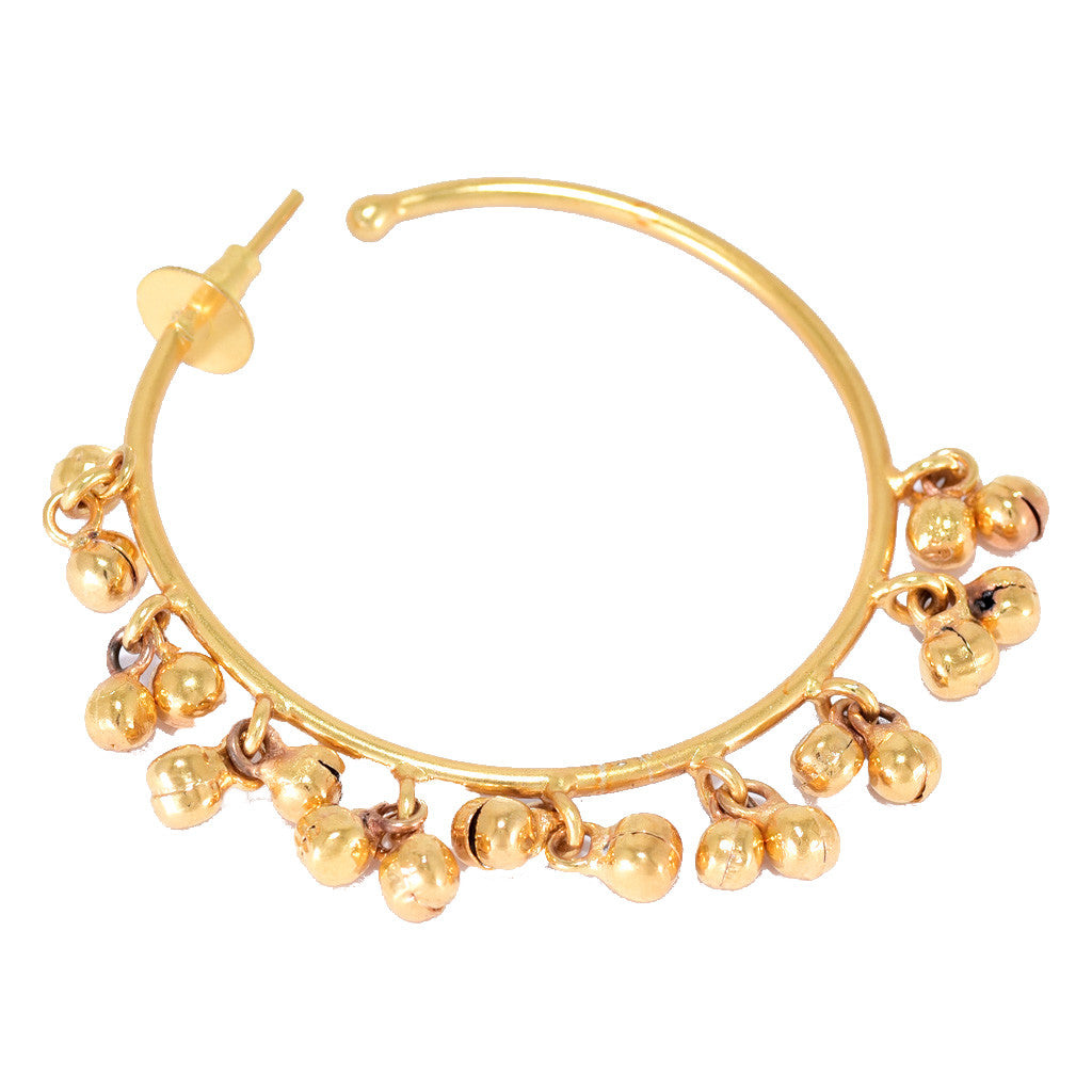 Gold Plated Ghungroo Earrings - mrinalinichandra - 3