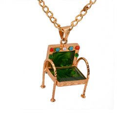 Please Have a Seat Chair Necklace - Green - mrinalinichandra - 8