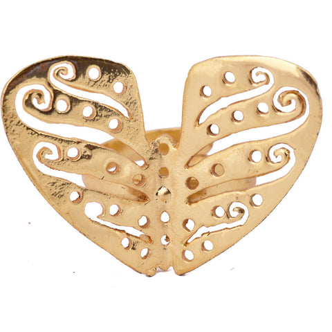Shakuntala Gold Butterfly Ring - mrinalinichandra - 1