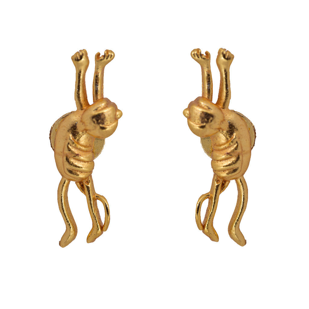 Tory Burch playful monkey hoop 16K gold plated earrings (unused), Women's  Fashion, Jewelry & Organisers, Earrings on Carousell