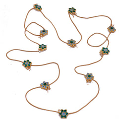 Meenakari Flower Necklace - mrinalinichandra - 1