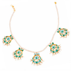 Phiroza Enamel Pearl Firangi Pani Necklace