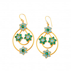 Phiroza Enamel Firangi Paani Earrings
