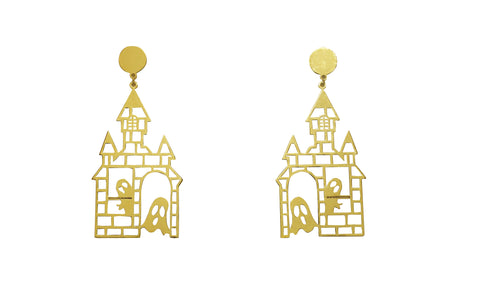 The Hanging Ghost House Earring
