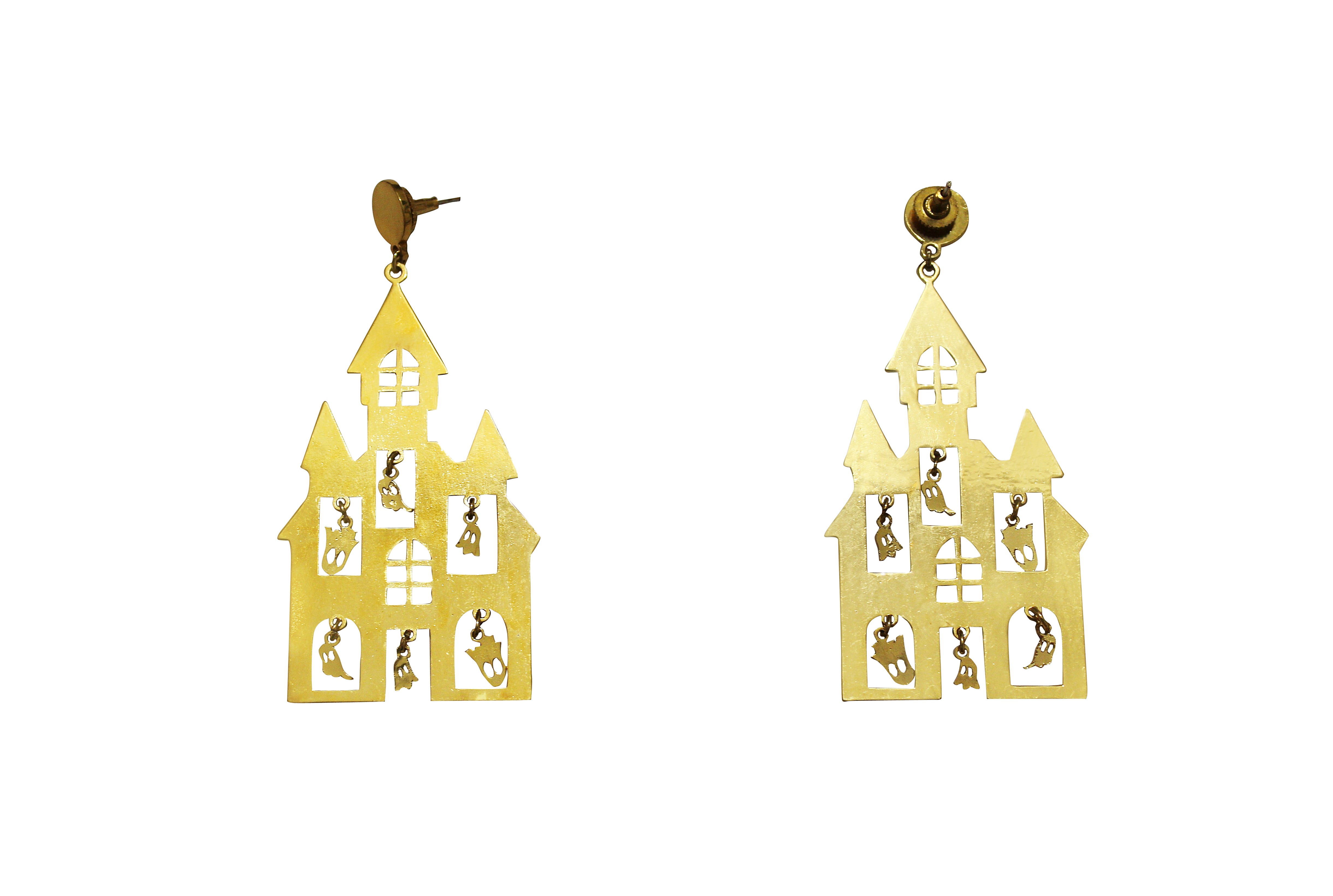 The Hanging Ghost House Earring