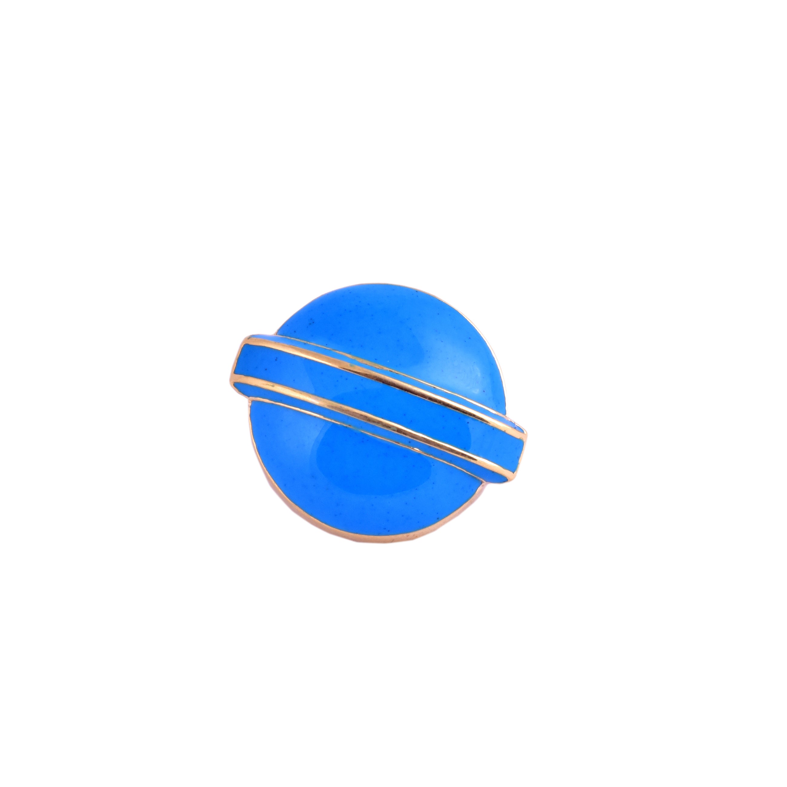 Blue Lollipop Head Brooch Pin