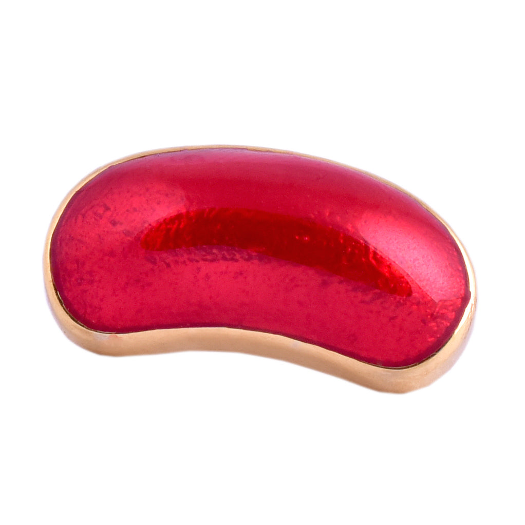 Red Jelly Bean Brooch Pin