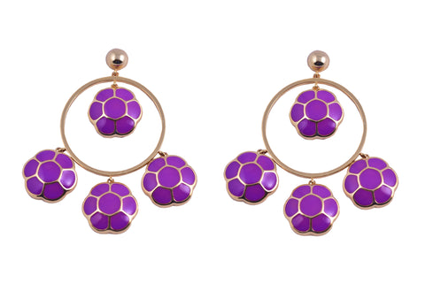 Purple Cluster 4 Candy Earrings