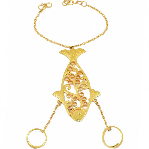 Shakuntala Fish Dual Ring Hathphool