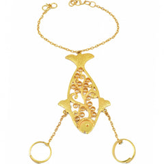 Shakuntala Fish Dual Ring Hathphool