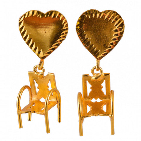 Please Have A Seat Triangular Dangling Chair Earrings