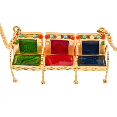 Please Have A Seat Glass Bench Pendant